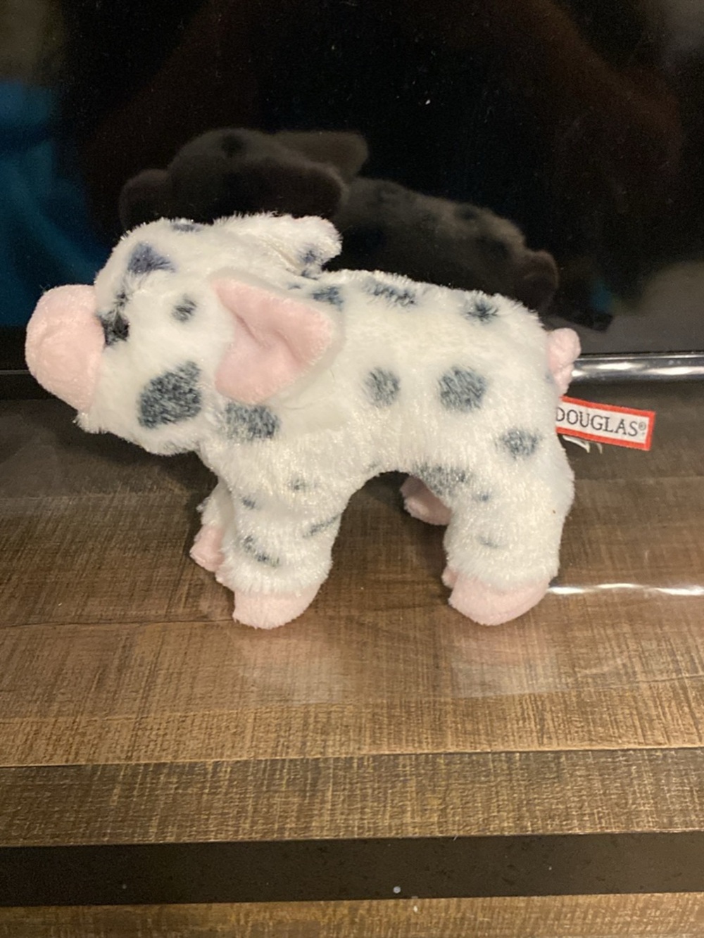 Douglas White & Pink Spotted Plush Pig Toy